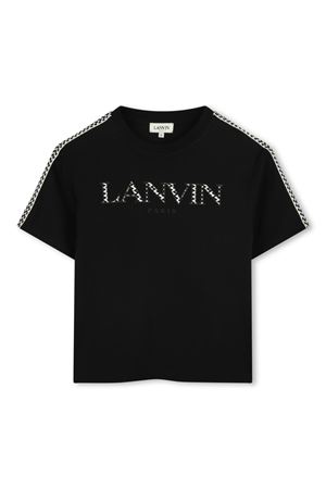 tshirt in cotone nero LANVIN KIDS | N3021909B